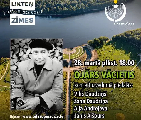 28.03. | Uz LIKTEŅDĀRZU! Ekskursija un literāri muzikālā cikla tikšanās - Ojārs Vācietis - LIKTEŅZĪMĒS! Ogres jaunais muzejs, šokolāde Rūgts!